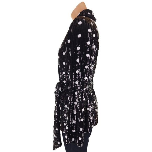 House of Harlow 1960 x Revolve Otto Blazer Blazer XS Black & White Polka Dot - Picture 4 of 14